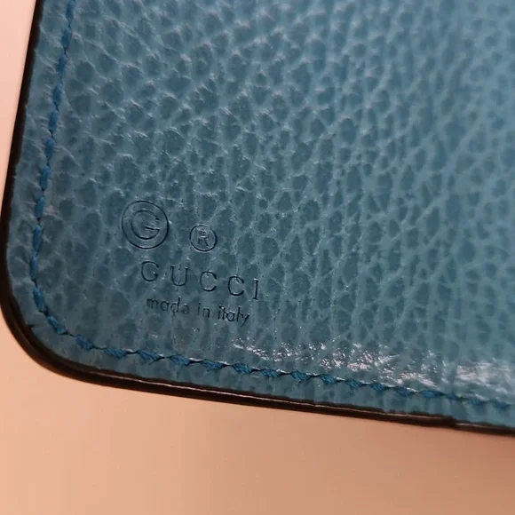 Gucci Interlocking GG Long Doublesided Wallet- Turquoise w/Box - Picture 11 of 14